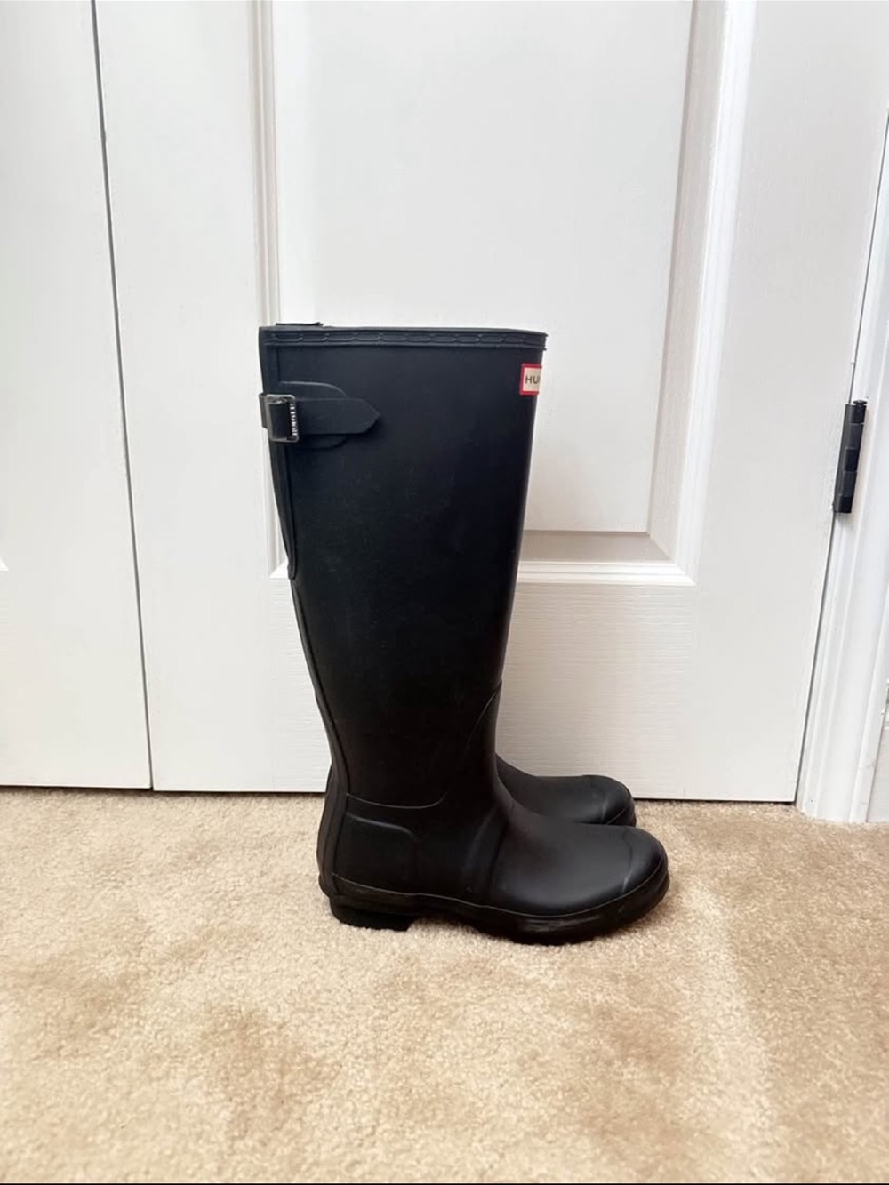 Hunter Black Knee-High Women's Rain Boots - Picture 4 of 6